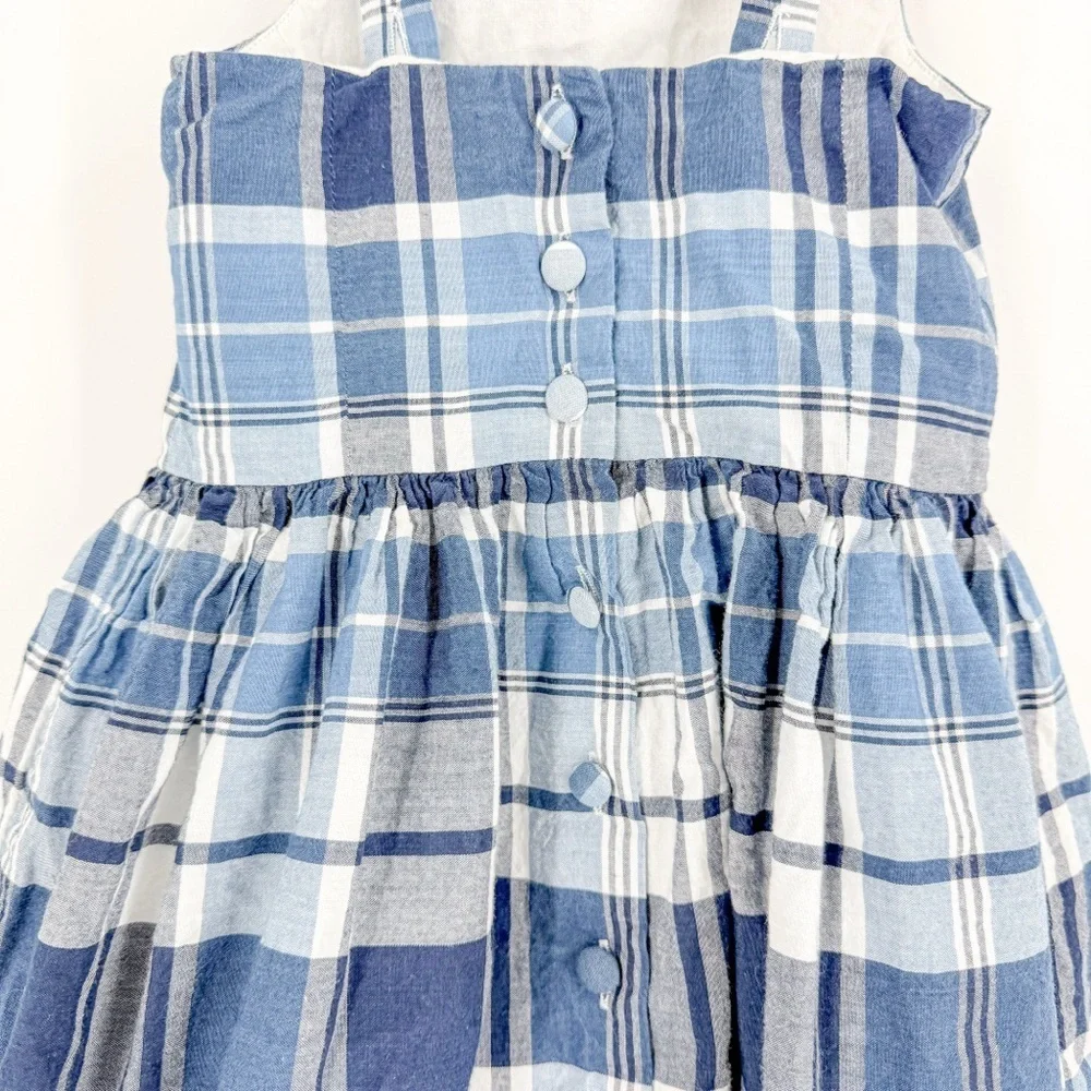 Polo by Ralph Lauren Blue and White Pleated Sundress